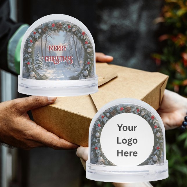 Geschenk für den Kunden von Snowy Road Wreath Schneekugeln (Von Creator hochgeladen)