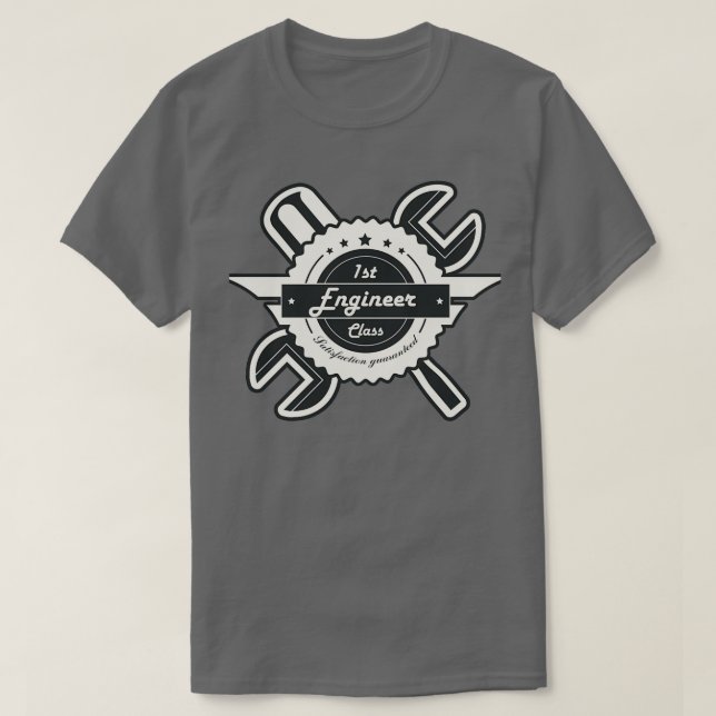 Geschenk für den Retro-Beruf des First Class Engin T-Shirt (Design vorne)