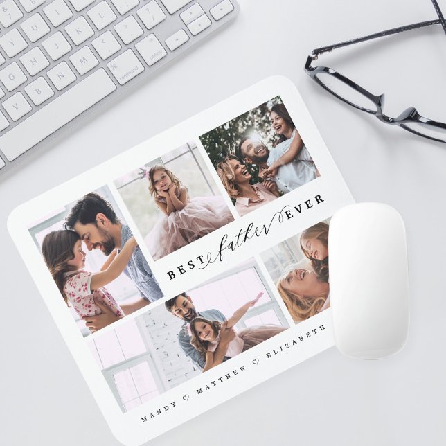 Geschenk für die beste Foto-Collage für Väter und  Mousepad (Von Creator hochgeladen)