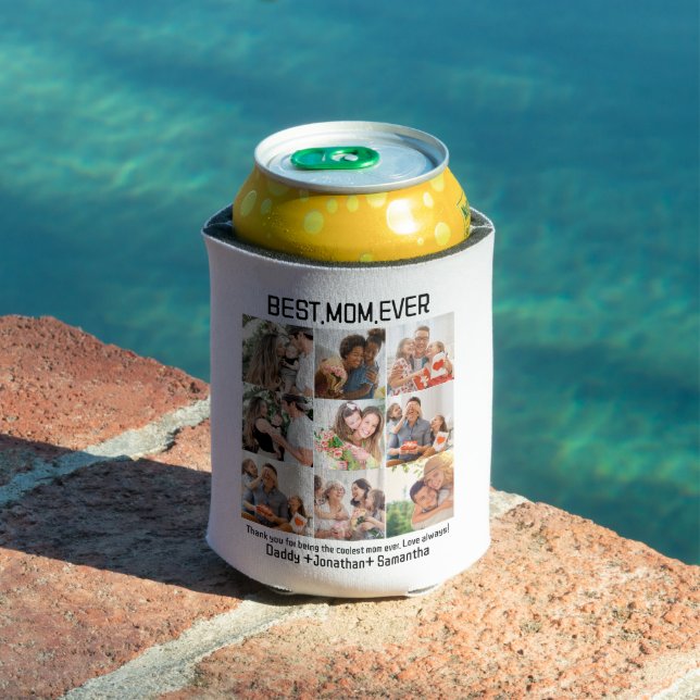 Geschenk für die beste Mama je FotoCollage Dosenkühler (In Situ Pool)