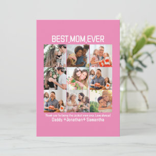 Geschenk für die beste Mama je FotoCollage Feiertagskarte