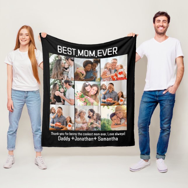 Geschenk für die beste Mama je FotoCollage Fleecedecke (Beispiel)