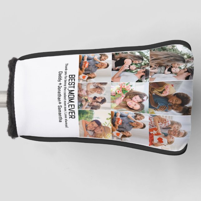 Geschenk für die beste Mama je FotoCollage Golf Headcover (Vorderseite)
