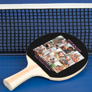 Geschenk für die beste Mama je FotoCollage Tischtennis Schläger