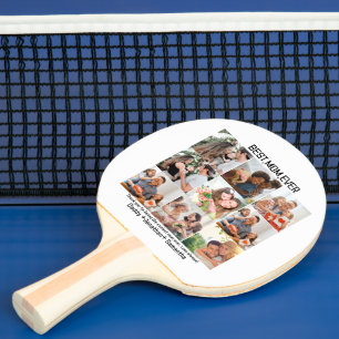Geschenk für die beste Mama je FotoCollage Tischtennis Schläger