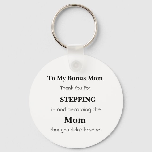 Geschenk für die Bonus-Mama - Geschenk für Mutter- Schlüsselanhänger (Vorderseite)