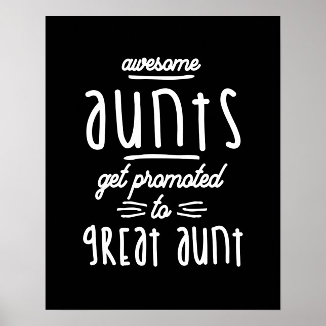 Geschenk für die erste große Tante - Große Tanten Poster (Vorne)