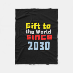 Geschenk für die Welt seit 2030 Aufkleber Fleecedecke