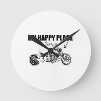 Geschenk für dreirädrige Motorradtrike Runde Wanduhr
