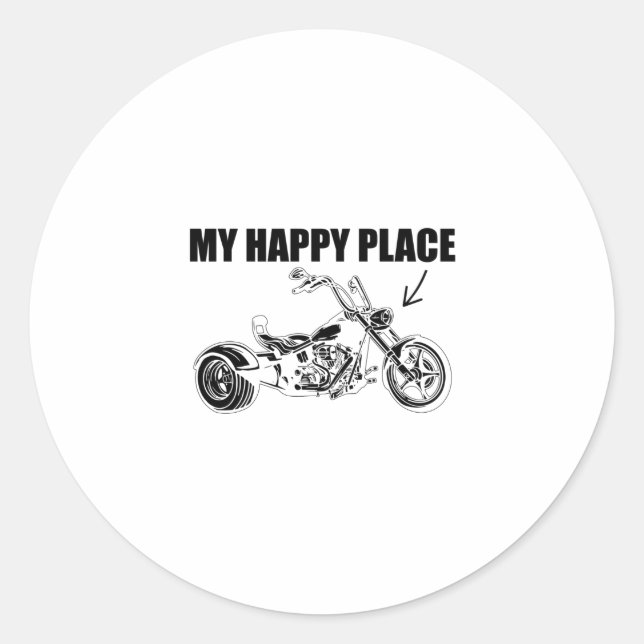 Geschenk für dreirädrige Motorradtrike Runder Aufkleber (Vorderseite)