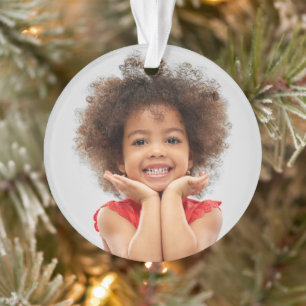 Geschenk für eine Familie mit zwei Fotos Ornament