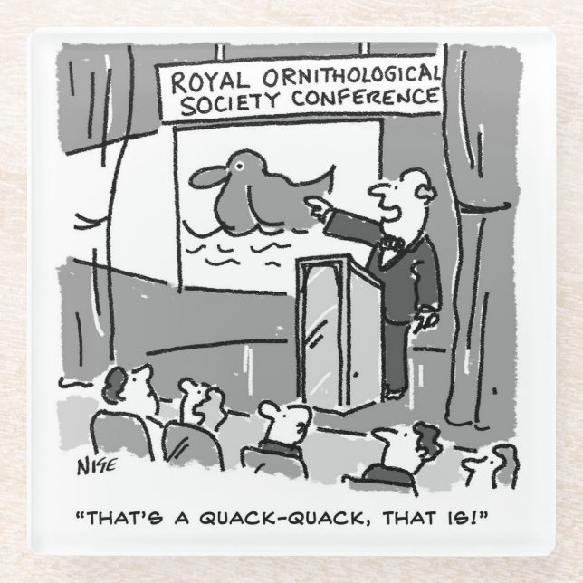 Geschenk für einen Birdwatcher oder Vogelbeobachte Glasuntersetzer (Vorderseite)