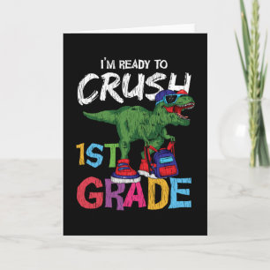 Geschenk für einen Erstklässler zum Thema Dinosaur Karte