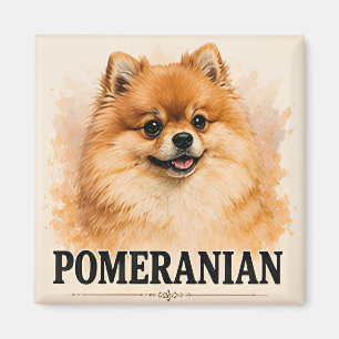 Geschenk für einen flauschigen Pomeranian-Hundlieb Magnet