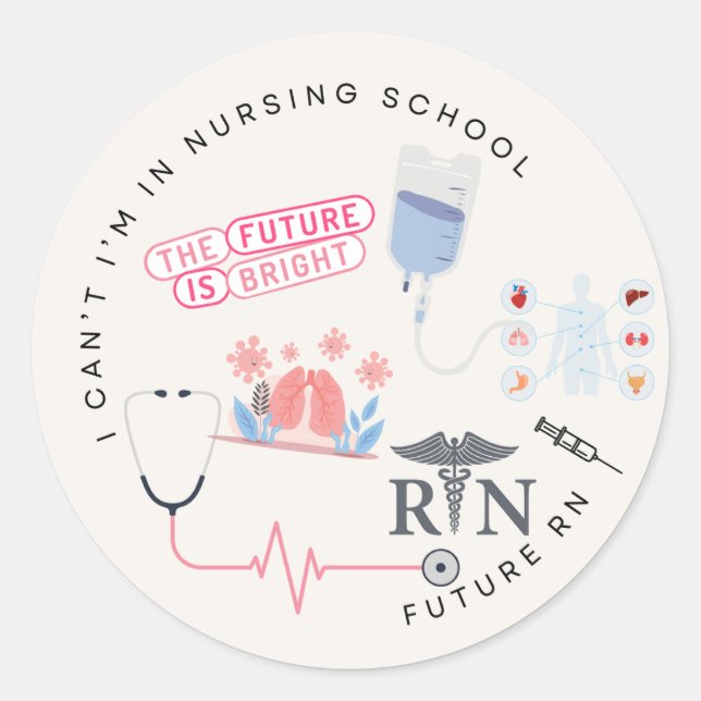 Geschenk für einen Freund eines Pflegestudenten Runder Aufkleber (Vorderseite)