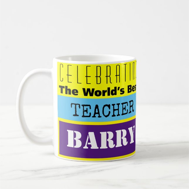 Geschenk für einen Lehrer. Weltbeste Lehrerin Kaffeetasse (Links)