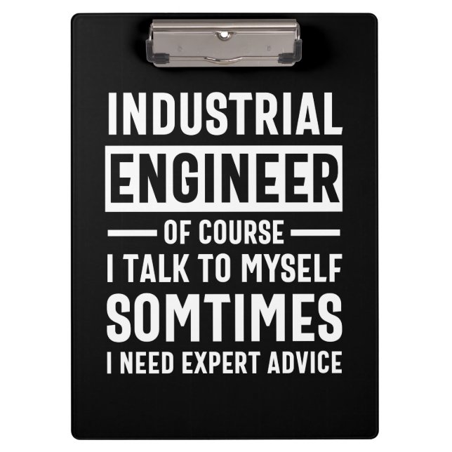 Geschenk für einen lustigen Industrieingenieur Klemmbrett (Vorderseite)