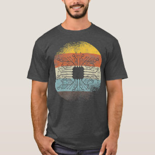 Geschenk für Elektronik-Ingenieur der Retro-Schal T-Shirt