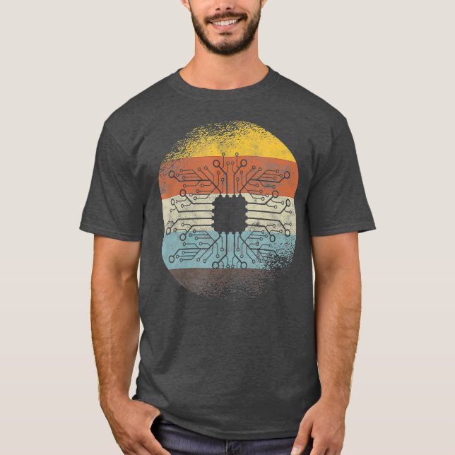 Geschenk für Elektronik-Ingenieur der Retro-Schalt T-Shirt (Vorderseite)