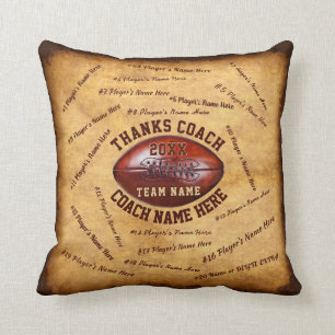 Geschenk für Football-Coach, personalisiert mit Sp Kissen