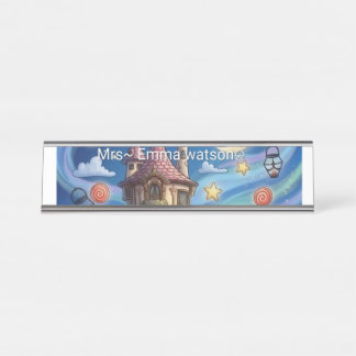 Geschenk für Frau Emma Palette Schreibtischnamensplakette