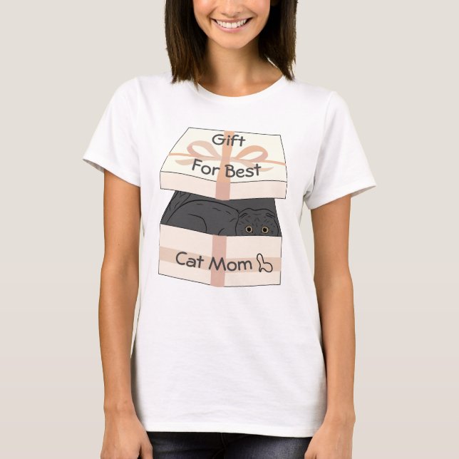 Geschenk für Frauen in der Katze-Mama T-Shirt (Vorderseite)