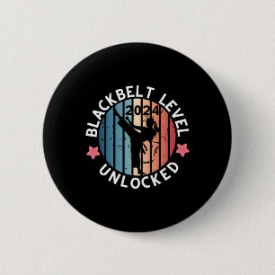 Geschenk für Frauen mit schwarzem Gürtel Button