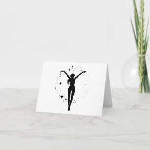 Geschenk für Frauen: Yoga Pose 6 Grußkarte leer Karte