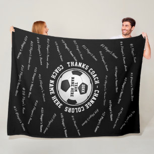 Geschenk für Fußballtrainer Ihre FARBEN und TEXT Fleecedecke