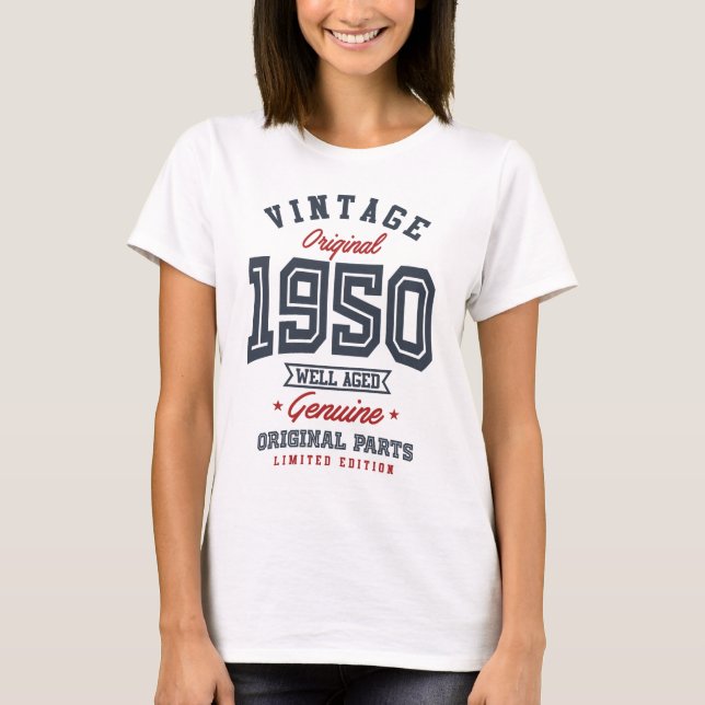 Geschenk für Geboren im Jahr 1950 T-Shirt (Vorderseite)