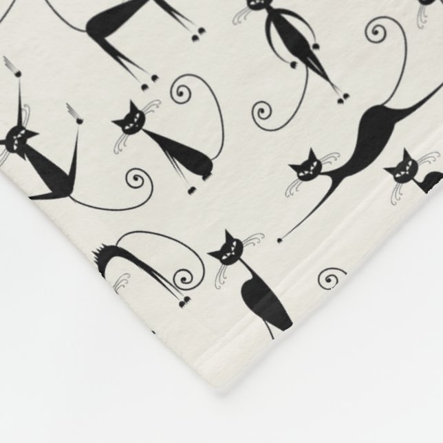 Geschenk für gemütliche Katzenliebhaber Fleecedecke (Ecke)