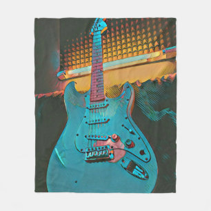 Geschenk für Gitarrist Fleecedecke