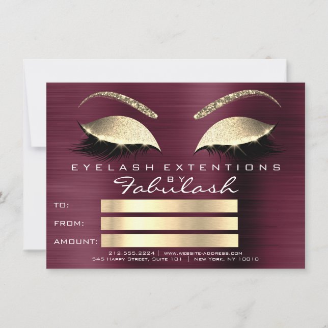 Geschenk für Golden Lashes Makeup (Vorderseite)