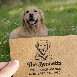 Geschenk für Golden Retriever-Hundebesitzer zur Rü Permastempel