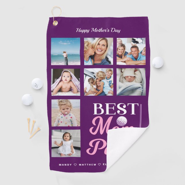 Geschenk für Golf-Mama | Beste Mama nach Par-FotoC Golfhandtuch (Insitu)