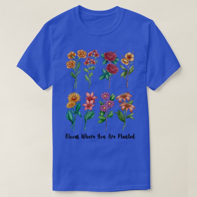 Geschenk für Grandma Bloom Wo Sie planen T-Shirt (Design vorne)