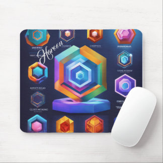 Geschenk für Haroon Modern 3D Foto Grid Mousepad