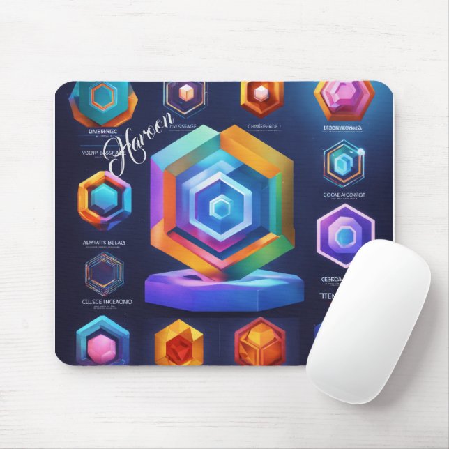 Geschenk für Haroon Modern 3D Foto Grid Mousepad (Mit Mouse)
