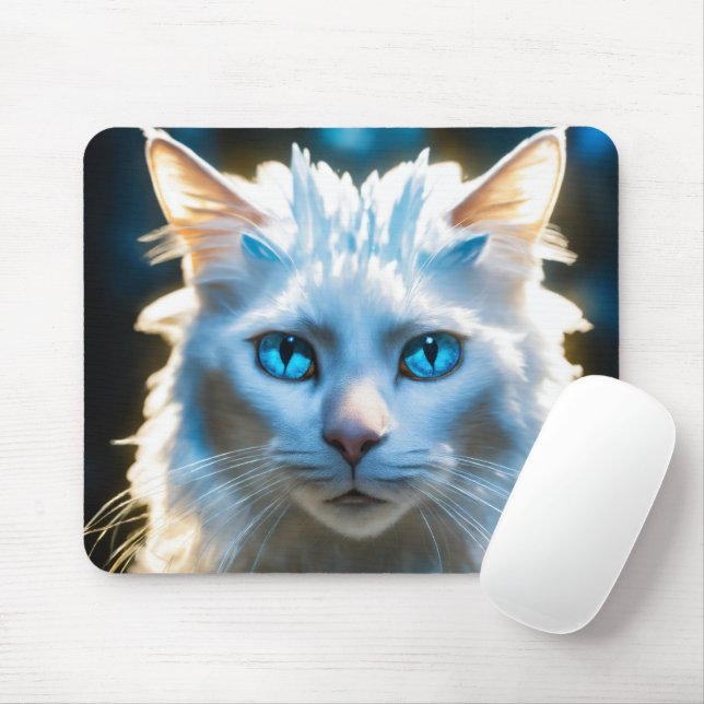 Geschenk für Haroon Modern CuteCat Grid Mouse Pad Mousepad (Mit Mouse)