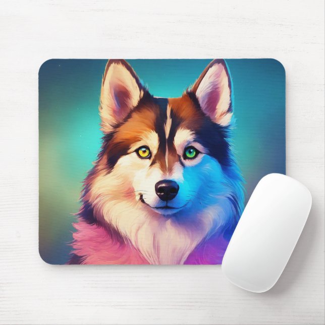 Geschenk für Haroon Modernes Hunde Foto Grid Mouse Mousepad (Mit Mouse)