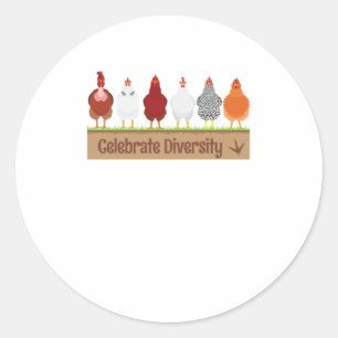 Geschenk für Hühnerliebhaber Farm Pet Celebrate Runder Aufkleber