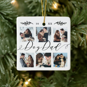 Geschenk für Hund-Vater Keepake Family Foto Colla Keramikornament