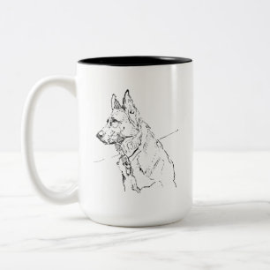 Geschenk für Hunde Liebhaber, Deutsche Schäferhund Zweifarbige Tasse