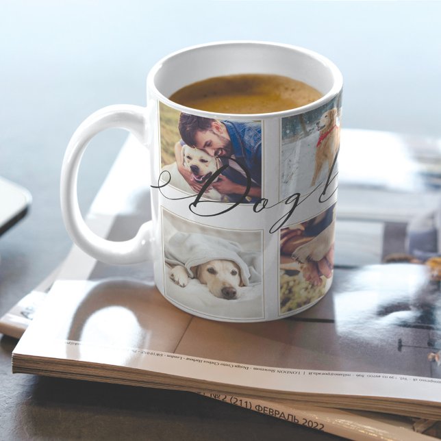 Geschenk für Hunde-Vater | Family Foto Keepake Col Kaffeetasse (Von Creator hochgeladen)