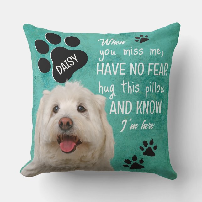 Geschenk für Hundeliebhaber - Custom Memorial Kiss Kissen (Vorderseite)