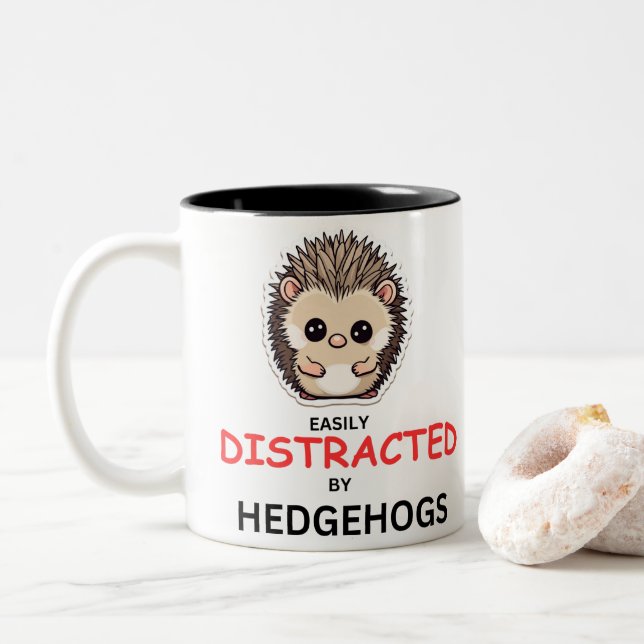 Geschenk für Igel Lover, Igel Tasse (Mit Donut)