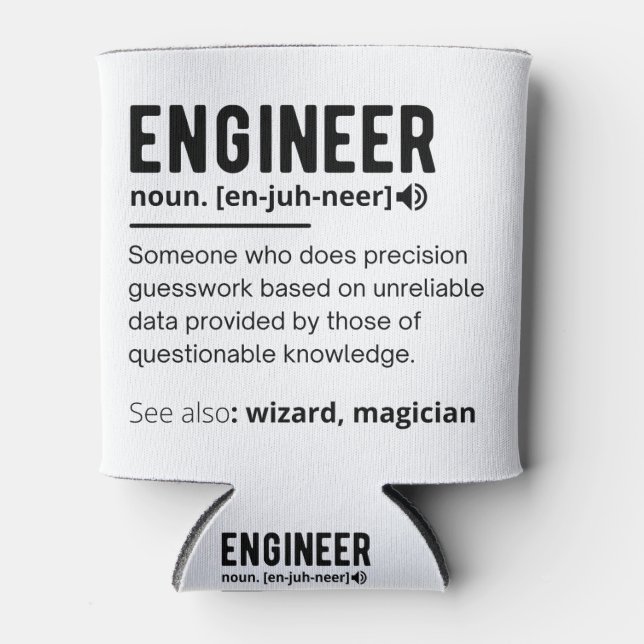 Geschenk für Ingenieurdefinitionen Dosenkühler (Vorderseite)