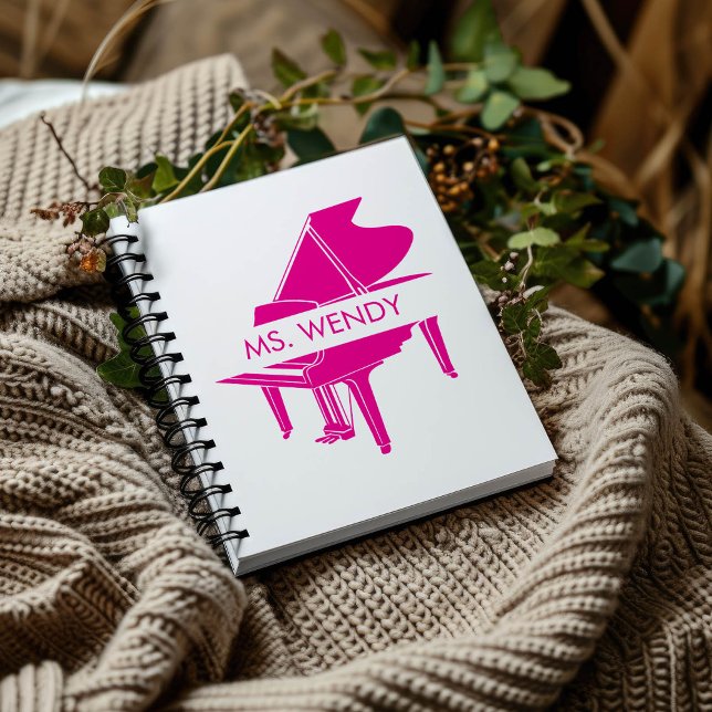 Geschenk für Klavierlehrer Grand Piano Notizblock (Von Creator hochgeladen)