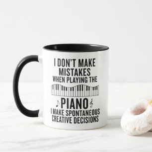 Geschenk für Klavierlehrer Lustiger Klavierbecher Tasse