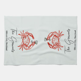 Geschenk für Krabbenzucht Geschirrtuch